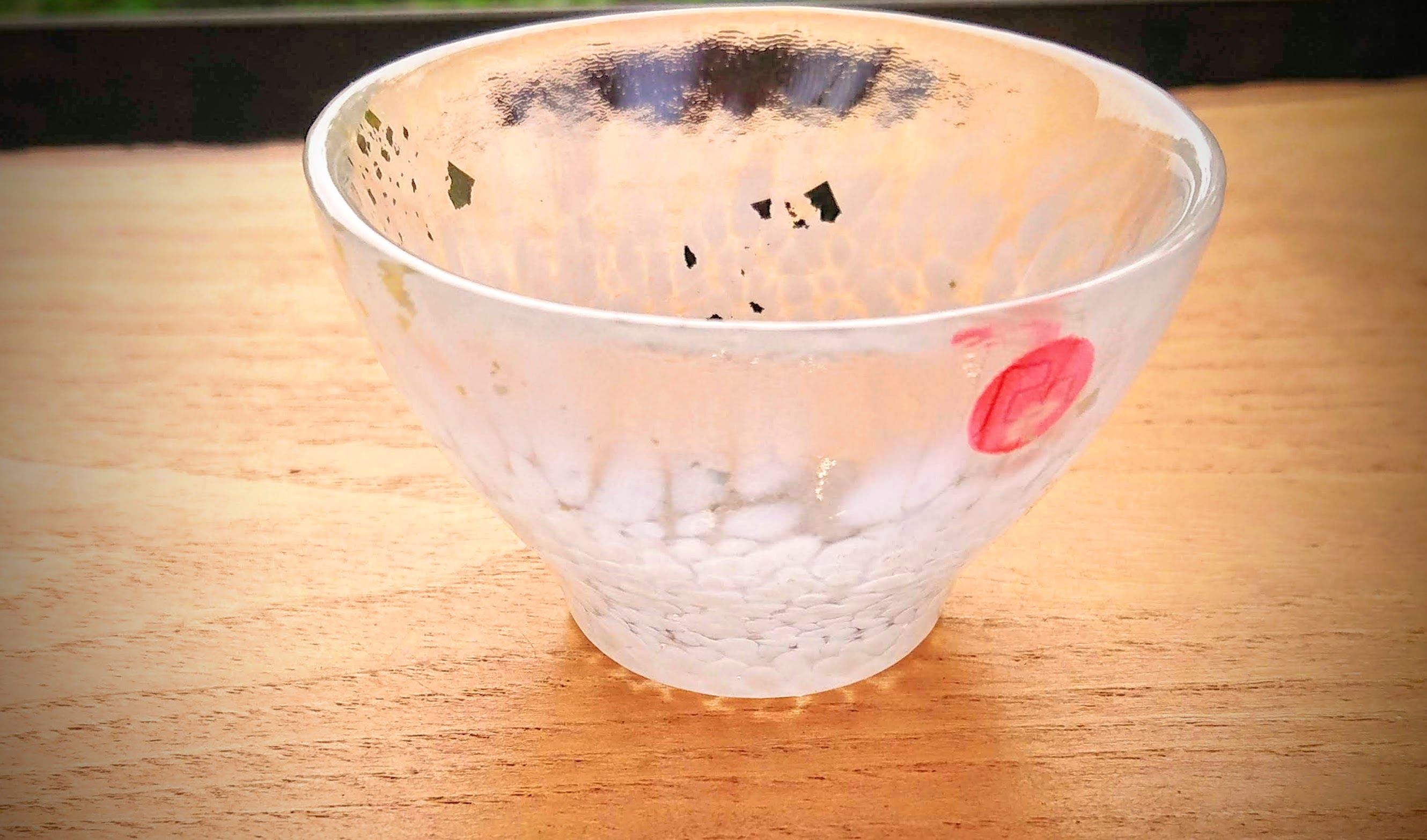 Guinomi Sakazuki Tsugaru Vidro japanese glass Sake cup Ashita no Tsuyu