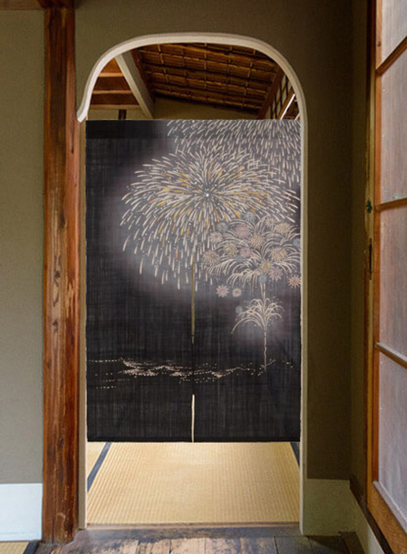 Fireworks Noren Curtain